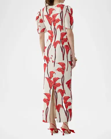 Carolina Herrera Calla Lily Ankle Length Dress | Thumbnail 3 Carolina Herrera Calla Lily Ankle Length Dress | Thumbnail 3