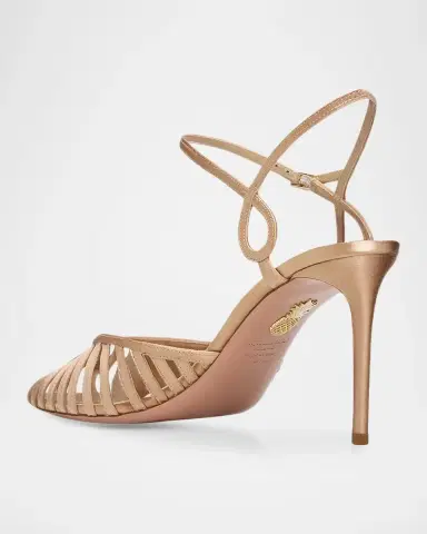 Aquazzura 85mm Sweet Surrender Satin Caged Pumps | Thumbnail 4 Aquazzura 85mm Sweet Surrender Satin Caged Pumps | Thumbnail 4