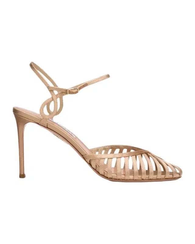85mm Sweet Surrender Satin Caged Pumps 85mm Sweet Surrender Satin Caged Pumps