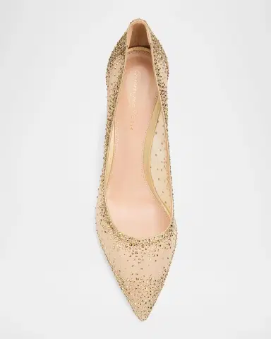 Gianvito Rossi 85mm Rania Embellished Mesh Pumps | Thumbnail 4 Gianvito Rossi 85mm Rania Embellished Mesh Pumps | Thumbnail 4