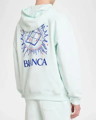 Casablanca Men's Graphic Cotton Zip-Front Hoodie | Thumbnail 3 Casablanca Men's Graphic Cotton Zip-Front Hoodie | Thumbnail 3