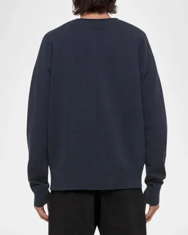 Helmut Lang Men's Cotton Raw-Edge Crewneck Sweater | Thumbnail 3 Helmut Lang Men's Cotton Raw-Edge Crewneck Sweater | Thumbnail 3