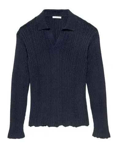Helmut Lang Men's Cotton Raw-Edge Crewneck Sweater | Thumbnail 1 Helmut Lang Men's Cotton Raw-Edge Crewneck Sweater | Thumbnail 1