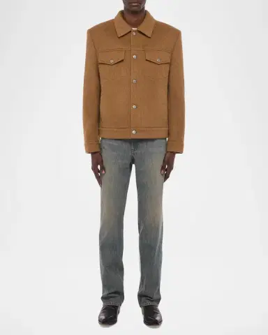 Helmut Lang Men's Wool Trucker Jacket | Thumbnail 2 Helmut Lang Men's Wool Trucker Jacket | Thumbnail 2