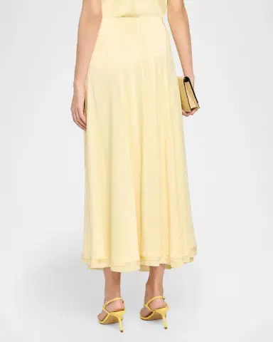 Vince Pleated Midi Skirt | Thumbnail 3 Vince Pleated Midi Skirt | Thumbnail 3