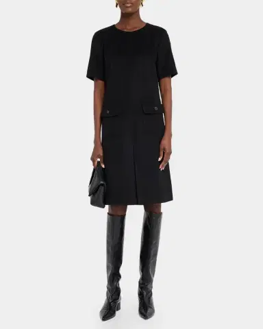 Lafayette 148 New York Pleated Camel Hair Shift Dress | Thumbnail 2 Lafayette 148 New York Pleated Camel Hair Shift Dress | Thumbnail 2