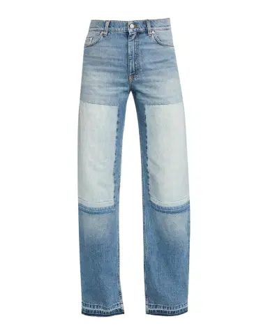 Stella McCartney Mid-Rise Patchwork Straight-Leg Jeans | Thumbnail 1 Stella McCartney Mid-Rise Patchwork Straight-Leg Jeans | Thumbnail 1