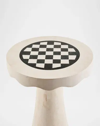 MacKenzie-Childs Courtly Check Scalloped Accent Table | Thumbnail 2 MacKenzie-Childs Courtly Check Scalloped Accent Table | Thumbnail 2