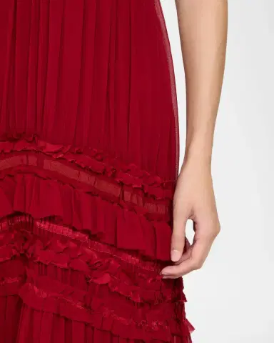 Ulla Johnson Dorothea Ribbon-Trim Ruffle Silk Gown | Thumbnail 5 Ulla Johnson Dorothea Ribbon-Trim Ruffle Silk Gown | Thumbnail 5