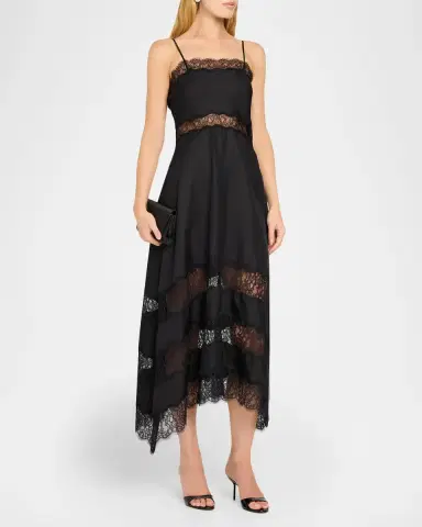 Ulla Johnson Coco Lace-Trimmed Silk Dress | Thumbnail 4 Ulla Johnson Coco Lace-Trimmed Silk Dress | Thumbnail 4