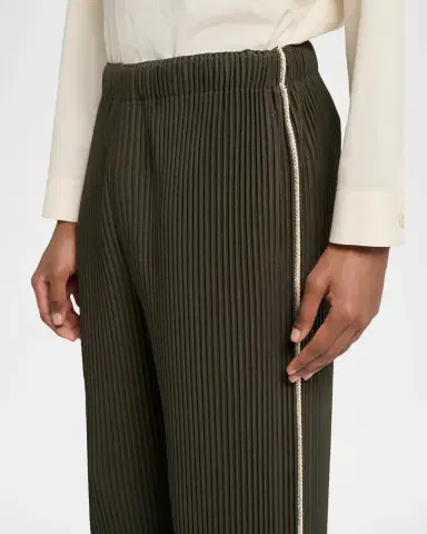 Homme Plissé Issey Miyake Men's Pleated Straight Leg Pull-On Pants | Thumbnail 5 Homme Plissé Issey Miyake Men's Pleated Straight Leg Pull-On Pants | Thumbnail 5