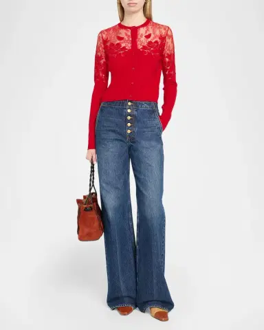 Ulla Johnson Talia Lace Wool Cardigan | Thumbnail 2 Ulla Johnson Talia Lace Wool Cardigan | Thumbnail 2