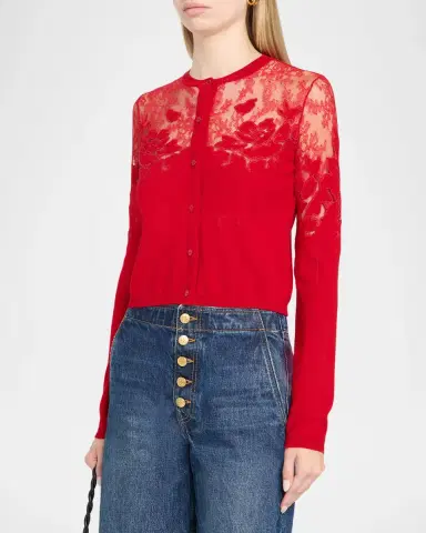 Ulla Johnson Talia Lace Wool Cardigan | Thumbnail 4 Ulla Johnson Talia Lace Wool Cardigan | Thumbnail 4