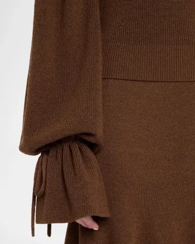 Ulla Johnson Camille Tie-Cuff Ribbed Sweater | Thumbnail 5 Ulla Johnson Camille Tie-Cuff Ribbed Sweater | Thumbnail 5