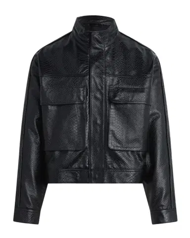 Hudson Men's Leather Stand-Collar Jacket | Thumbnail 1 Hudson Men's Leather Stand-Collar Jacket | Thumbnail 1
