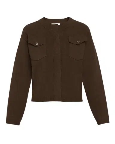 Vince Flap Pocket Wool-Blend Sweater Jacket | Thumbnail 1 Vince Flap Pocket Wool-Blend Sweater Jacket | Thumbnail 1