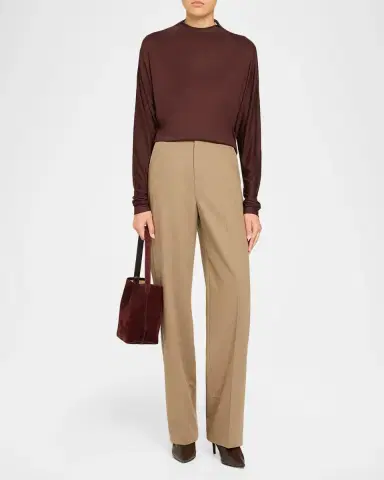 Vince Draped Funnel-Neck Dolman-Sleeve Top | Thumbnail 2 Vince Draped Funnel-Neck Dolman-Sleeve Top | Thumbnail 2