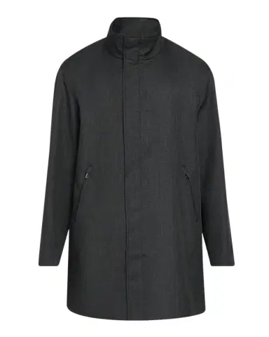 Emporio Armani Men's Storm-Placket Caban Coat | Thumbnail 1 Emporio Armani Men's Storm-Placket Caban Coat | Thumbnail 1