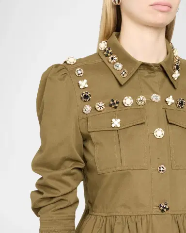 Cinq à Sept Mixed Buttons Delanie Jacket | Thumbnail 5 Cinq à Sept Mixed Buttons Delanie Jacket | Thumbnail 5