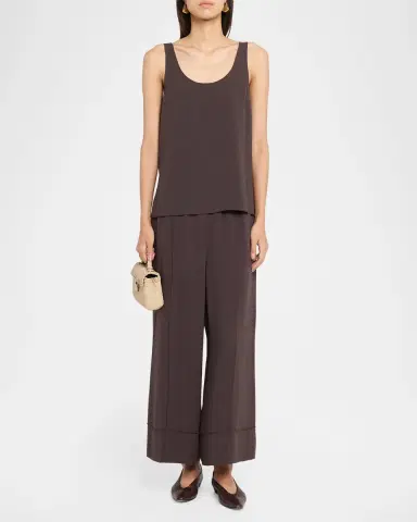 Theory Crop Pintuck Wide-Leg Pants | Thumbnail 2 Theory Crop Pintuck Wide-Leg Pants | Thumbnail 2