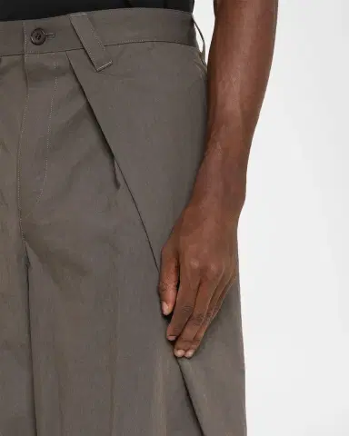 Issey Miyake Men's Overlap Cotton-Blend Wide-Leg Pants | Thumbnail 5 Issey Miyake Men's Overlap Cotton-Blend Wide-Leg Pants | Thumbnail 5