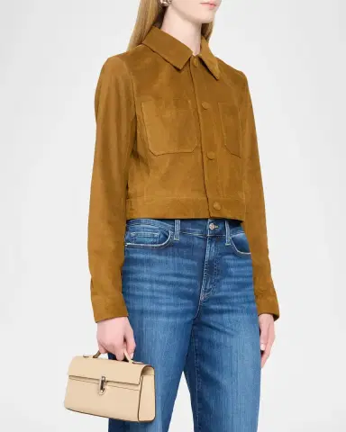 Frame The Suede Small Jacket | Thumbnail 4 Frame The Suede Small Jacket | Thumbnail 4