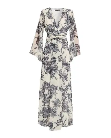 Chiara Boni La Petite Robe Pawel Twist-Front Floral Gown | Thumbnail 1 Chiara Boni La Petite Robe Pawel Twist-Front Floral Gown | Thumbnail 1