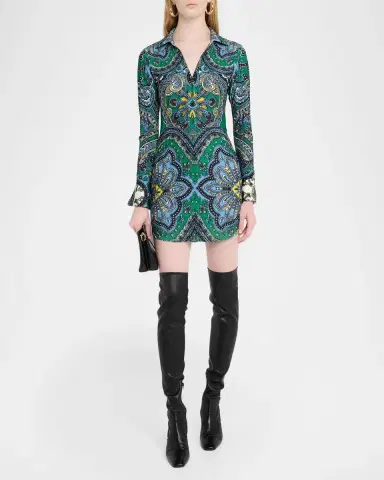 Alice + Olivia Freya Fitted Mini Shirtdress | Thumbnail 2 Alice + Olivia Freya Fitted Mini Shirtdress | Thumbnail 2