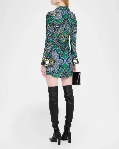 Alice + Olivia Freya Fitted Mini Shirtdress | Thumbnail 3 Alice + Olivia Freya Fitted Mini Shirtdress | Thumbnail 3