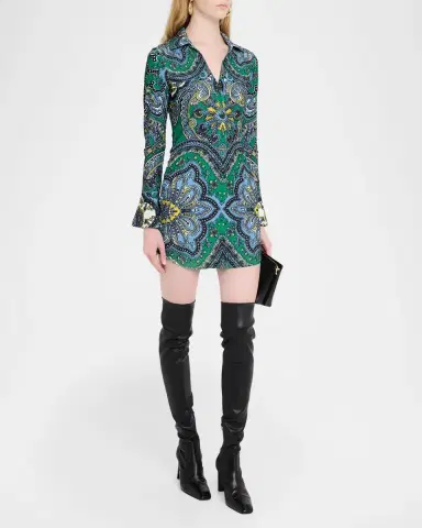 Alice + Olivia Freya Fitted Mini Shirtdress | Thumbnail 4 Alice + Olivia Freya Fitted Mini Shirtdress | Thumbnail 4