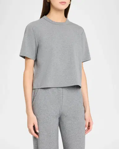 Veronica Beard Sebastian Short-Sleeve Boxy Tee | Thumbnail 4 Veronica Beard Sebastian Short-Sleeve Boxy Tee | Thumbnail 4