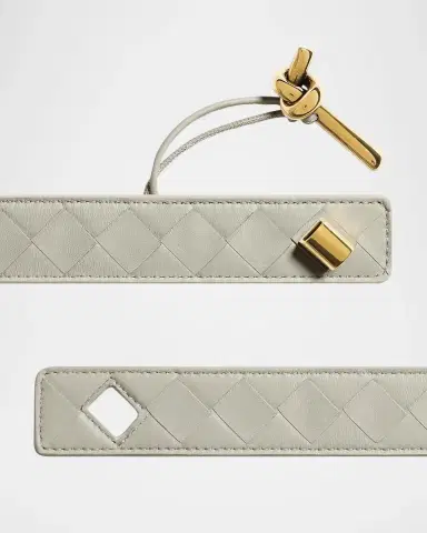 Bottega Veneta Knot-Buckle Intrecciato Leather Belt | Thumbnail 3 Bottega Veneta Knot-Buckle Intrecciato Leather Belt | Thumbnail 3