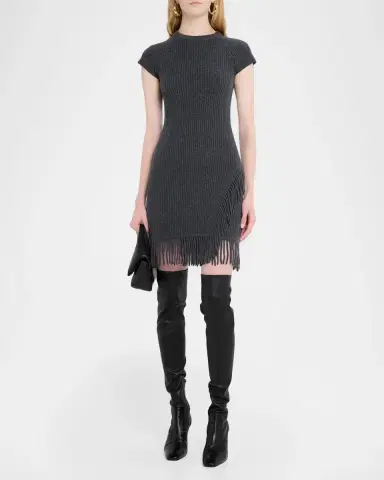 Simkhai Margot Knit Fringe Mini Dress | Thumbnail 2 Simkhai Margot Knit Fringe Mini Dress | Thumbnail 2