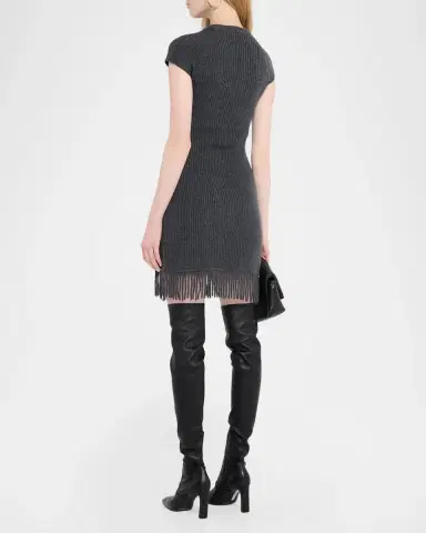 Simkhai Margot Knit Fringe Mini Dress | Thumbnail 3 Simkhai Margot Knit Fringe Mini Dress | Thumbnail 3