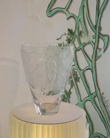 Lalique Papillons Large Clear Crystal Vase | Thumbnail 2 Lalique Papillons Large Clear Crystal Vase | Thumbnail 2