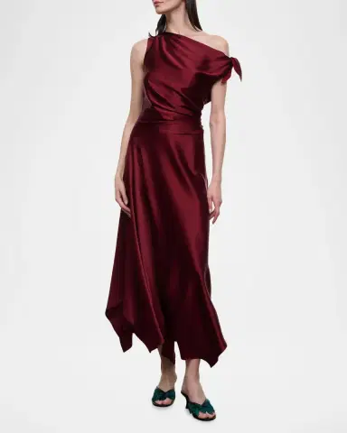 Staud Portia Asymmetric Handkerchief Midi Dress | Thumbnail 2 Staud Portia Asymmetric Handkerchief Midi Dress | Thumbnail 2
