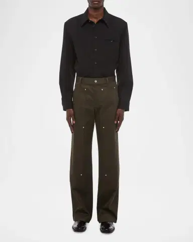 Helmut Lang Men's Wide-Leg Denim Carpenter Pants | Thumbnail 2 Helmut Lang Men's Wide-Leg Denim Carpenter Pants | Thumbnail 2
