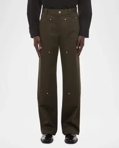 Helmut Lang Men's Wide-Leg Denim Carpenter Pants | Thumbnail 4 Helmut Lang Men's Wide-Leg Denim Carpenter Pants | Thumbnail 4