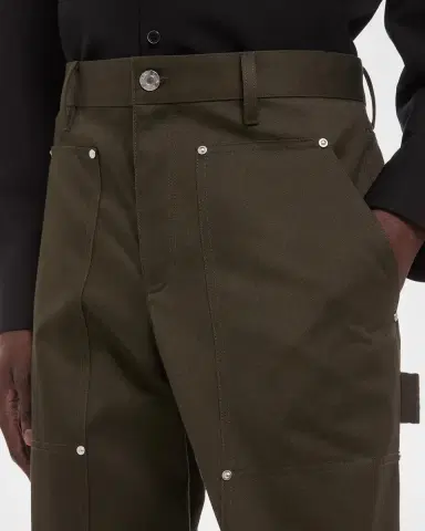 Helmut Lang Men's Wide-Leg Denim Carpenter Pants | Thumbnail 5 Helmut Lang Men's Wide-Leg Denim Carpenter Pants | Thumbnail 5
