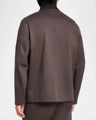 Theory Corduroy-Collar Cotton Twill Jacket | Thumbnail 3 Theory Corduroy-Collar Cotton Twill Jacket | Thumbnail 3