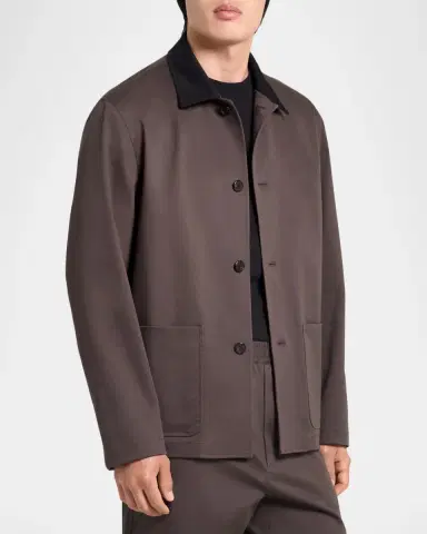 Theory Corduroy-Collar Cotton Twill Jacket | Thumbnail 6 Theory Corduroy-Collar Cotton Twill Jacket | Thumbnail 6