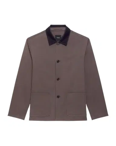 Theory Corduroy-Collar Cotton Twill Jacket | Thumbnail 1 Theory Corduroy-Collar Cotton Twill Jacket | Thumbnail 1