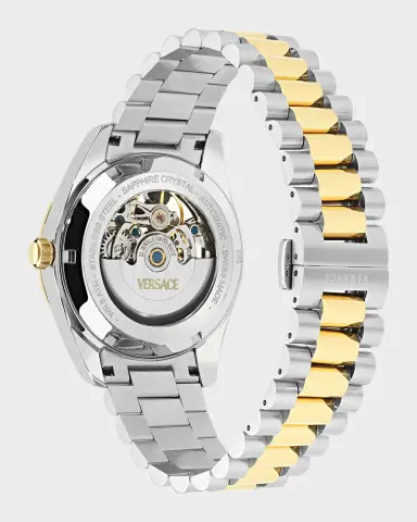 Versace Men's Millenyium Automatic Two-Tone Bracelet Watch, 40mm | Thumbnail 3 Versace Men's Millenyium Automatic Two-Tone Bracelet Watch, 40mm | Thumbnail 3