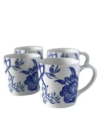 Caskata Arcadia Blue Mugs, Set of 4 | Thumbnail 1 Caskata Arcadia Blue Mugs, Set of 4 | Thumbnail 1