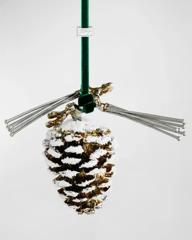 Michael Aram Pine Cone Snowy Christmas Ornament | Thumbnail 2 Michael Aram Pine Cone Snowy Christmas Ornament | Thumbnail 2