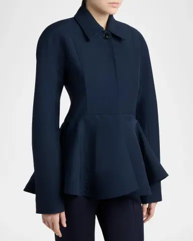 Stella McCartney Dolman-Sleeve Wool Peplum Jacket | Thumbnail 4 Stella McCartney Dolman-Sleeve Wool Peplum Jacket | Thumbnail 4
