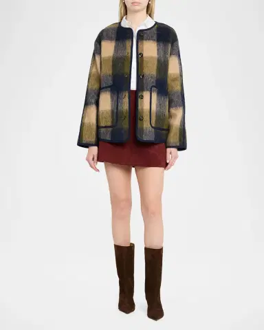 TANYA TAYLOR Janet Plaid Alpaca-Blend Jacket | Thumbnail 2 TANYA TAYLOR Janet Plaid Alpaca-Blend Jacket | Thumbnail 2