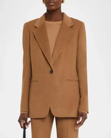 Lafayette 148 New York Single-Button Camel Hair Blazer | Thumbnail 4 Lafayette 148 New York Single-Button Camel Hair Blazer | Thumbnail 4