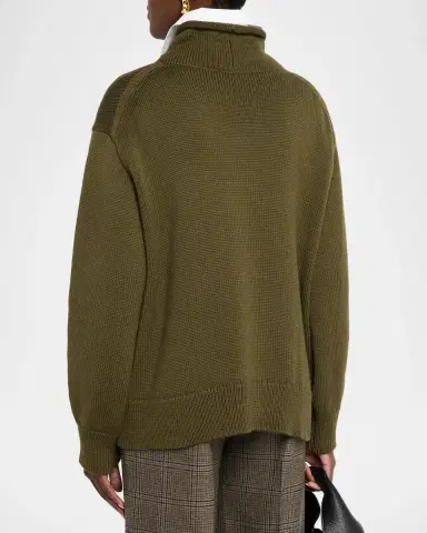 Lafayette 148 New York Oversized Funnel-Neck Wool Sweater | Thumbnail 3 Lafayette 148 New York Oversized Funnel-Neck Wool Sweater | Thumbnail 3