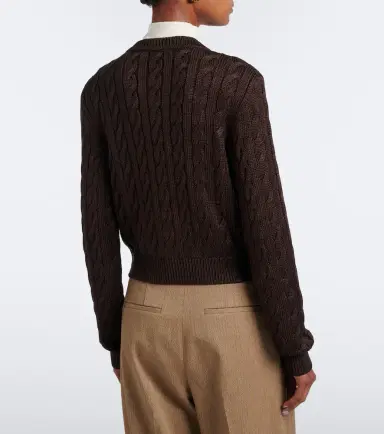 Ralph Lauren Collection Cable-knit silk cardigan | Thumbnail 2 Ralph Lauren Collection Cable-knit silk cardigan | Thumbnail 2
